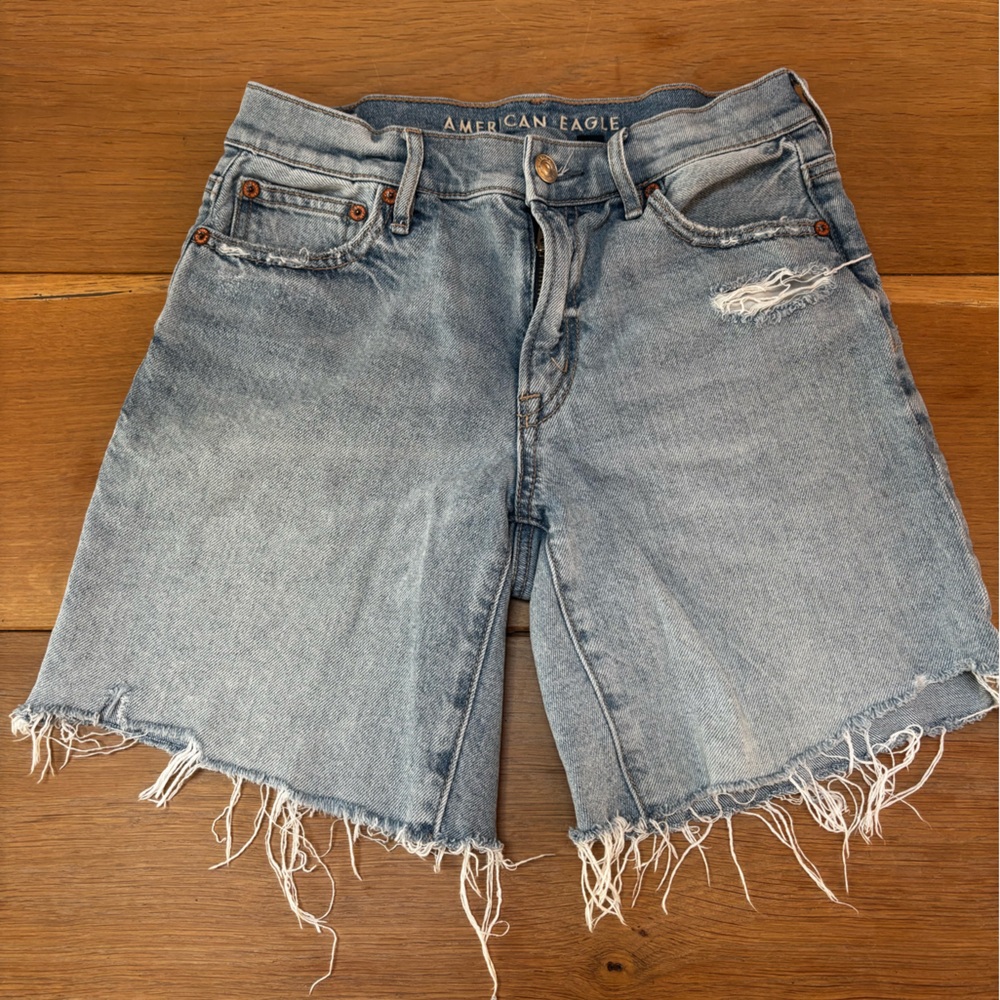 American Eagle Outfitters Frayed Hem Jean Shorts